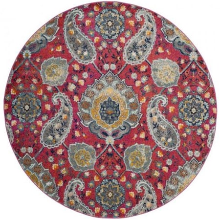 Safavieh Madison Round Area RugFuchsia & Gold 6 ft.-7 in. x 6 ft.-7 in. MAD600A-7R